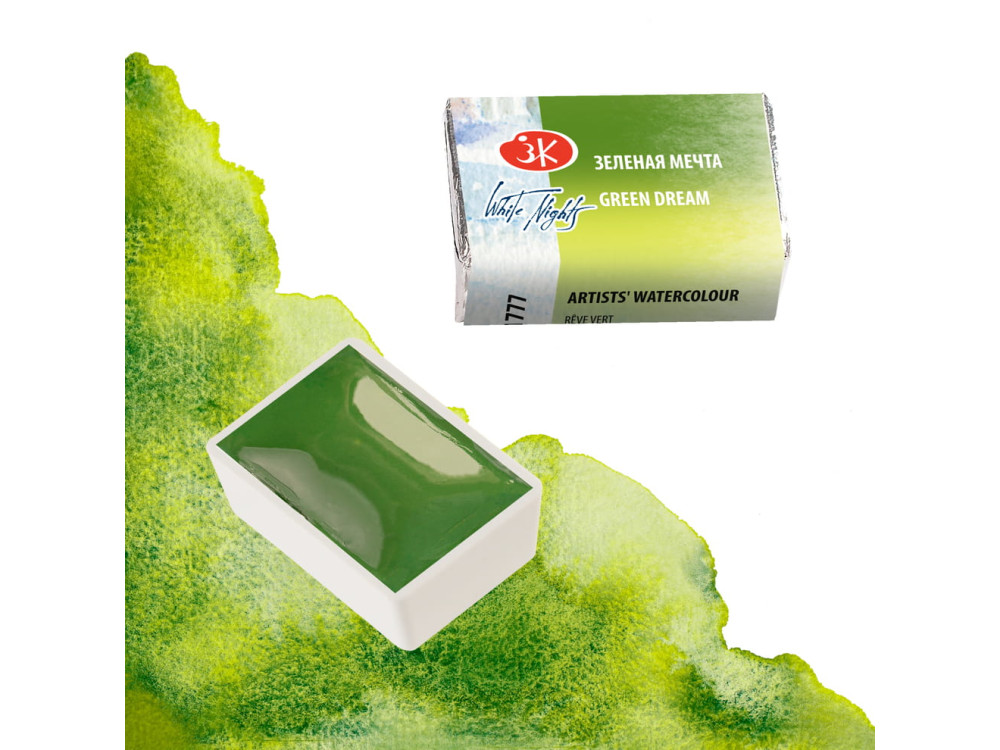 White Nights watercolor paint - St. Petersburg - Green Dream pan