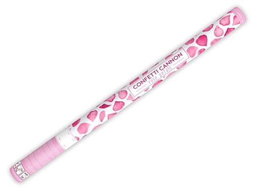 Confetti cannon - rose petals, pink, 80 cm