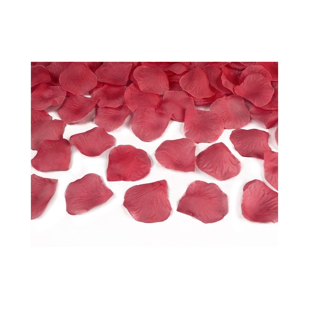 Wystrzałowe konfetti tuba - płatki róż, bordowe, 80 cm