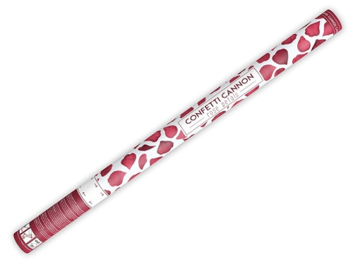 Confetti cannon - rose petals, deep red, 80 cm