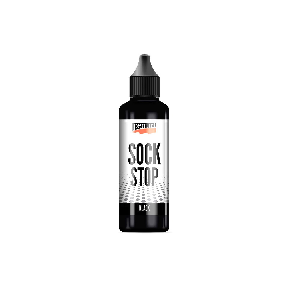 Farba antypoślizgowa Sock Stop - Pentart - Black 80 ml
