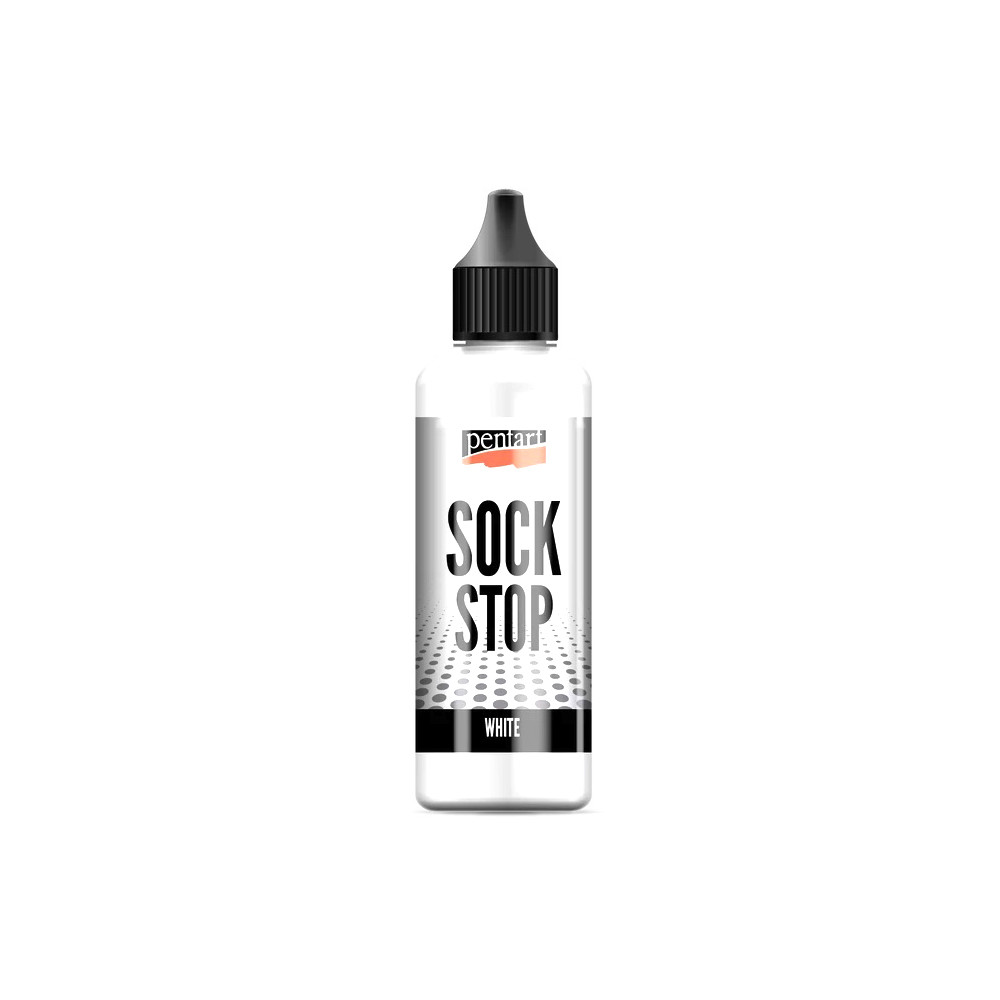 Farba antypoślizgowa Sock Stop - Pentart - White 80 ml