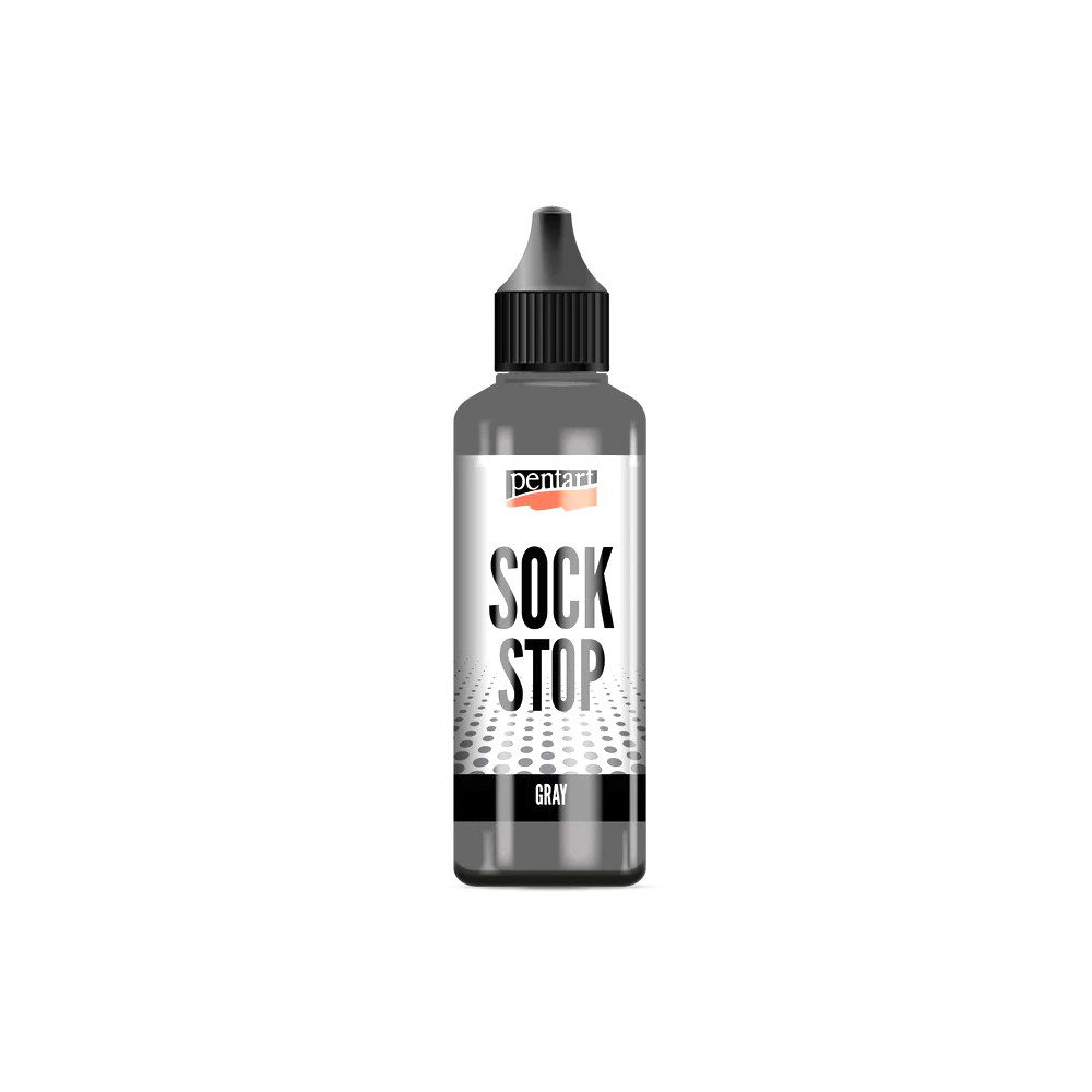 Farba antypoślizgowa Sock Stop - Pentart - Grey 80 ml