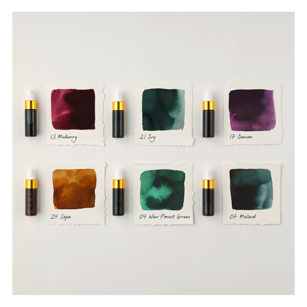 Zestaw mini atramentów Botanical - Tom's Studio - 6 x 5 ml