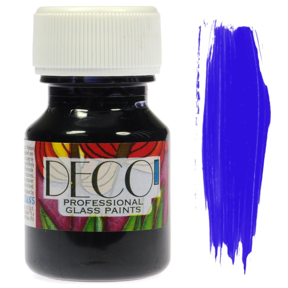 Farba do szkła witrażowa Deco - Renesans - niebieska, 30 ml