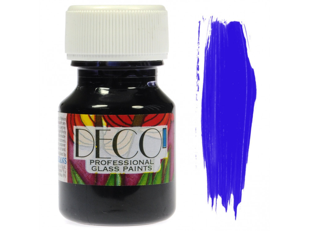 Farba do szkła witrażowa Deco - Renesans - niebieska, 30 ml