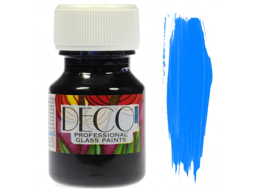 Farba do szkła witrażowa Deco - Renesans - jasnoniebieska, 30 ml