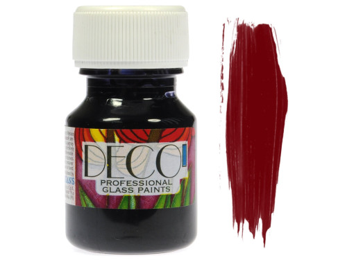 Glass Paint Deco - Renesans - bordeaux, 30 ml