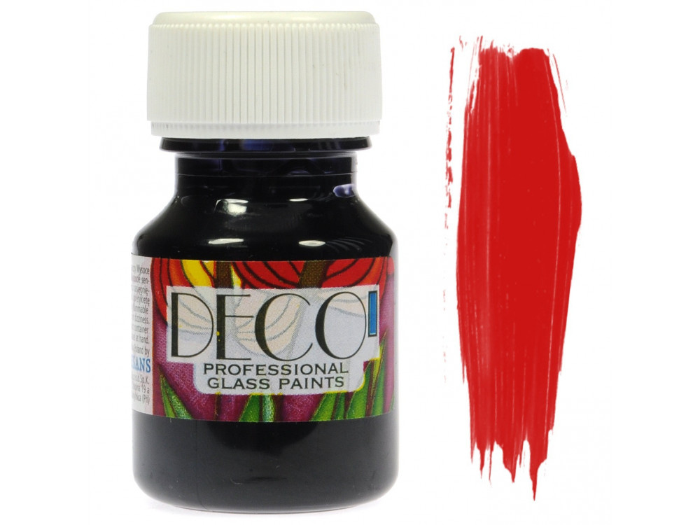 Farba do szkła witrażowa Deco - Renesans - czerwona, 30 ml