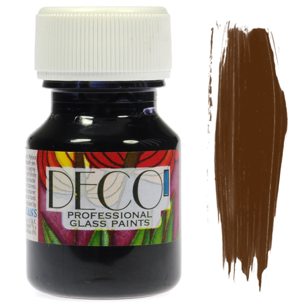 Farba do szkła witrażowa Deco - Renesans - ciemnobrązowa, 30 ml