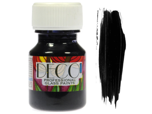 Farba do szkła witrażowa Deco - Renesans - czarna, 30 ml