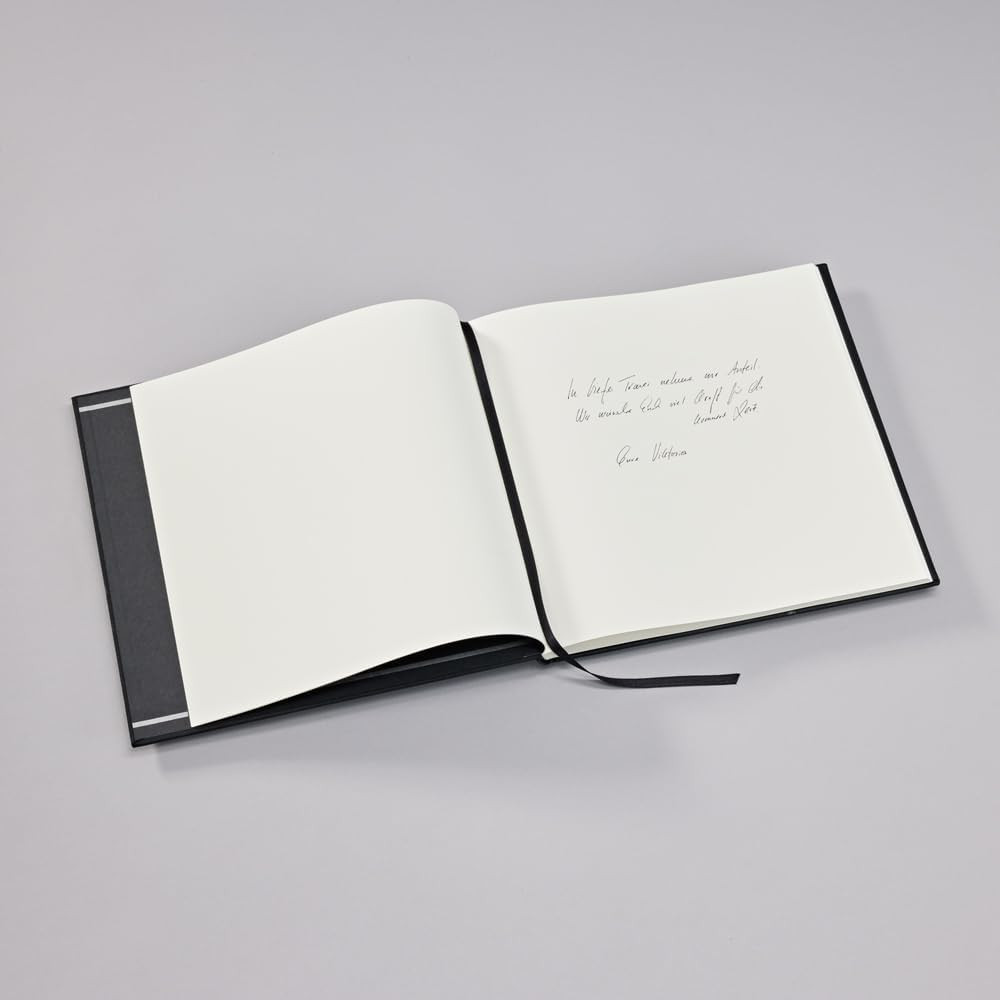 Condolence Book Heritage Line - Semikolon - Black