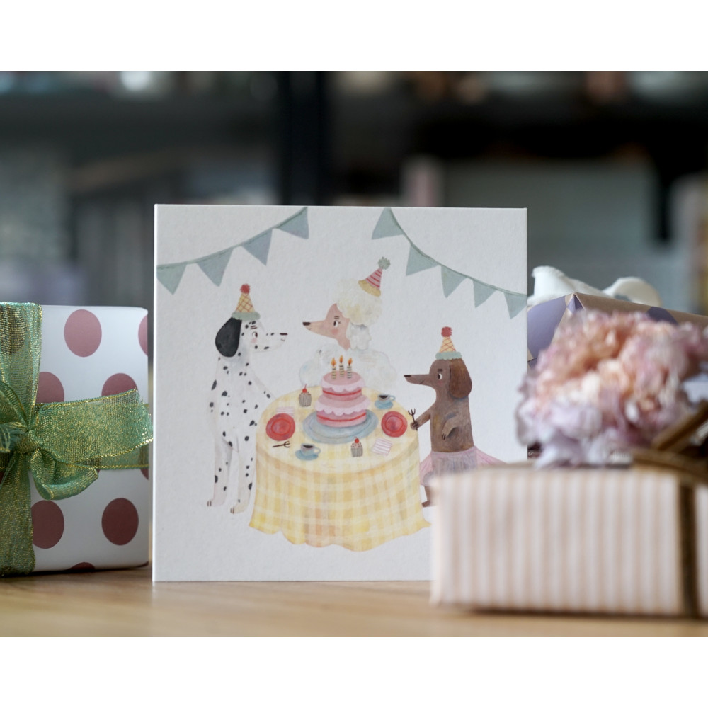 Greeting card - Hi Little - Doggy Birthday 14,5 x 14,5 cm