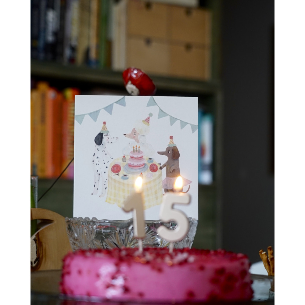 Greeting card - Hi Little - Doggy Birthday 14,5 x 14,5 cm