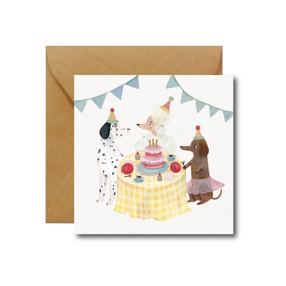 Greeting card - Hi Little - Doggy Birthday 14,5 x 14,5 cm
