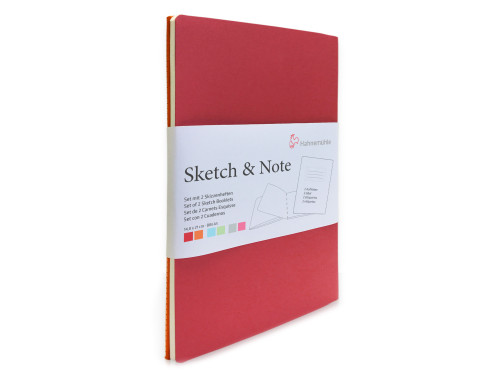 Zestaw notesów A5 - Hahnemühle - Red Bundle 125 g/m2 2 szt.