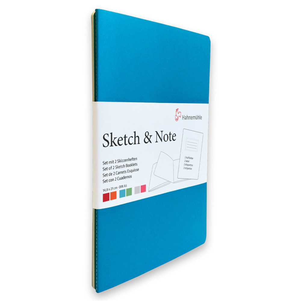 Zestaw notesów A5 - Hahnemühle - Blue Bundle 125 g/m2 2 szt.