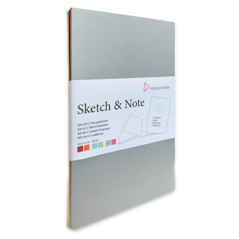 Zestaw notesów A5 - Hahnemühle - Grey Bundle 125 g/m2 2 szt.