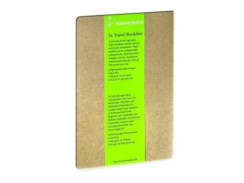 Zestaw notesów Travel Booklet 13,5 x 21 cm - Hahnemühle - 140 g/m2 2 szt.