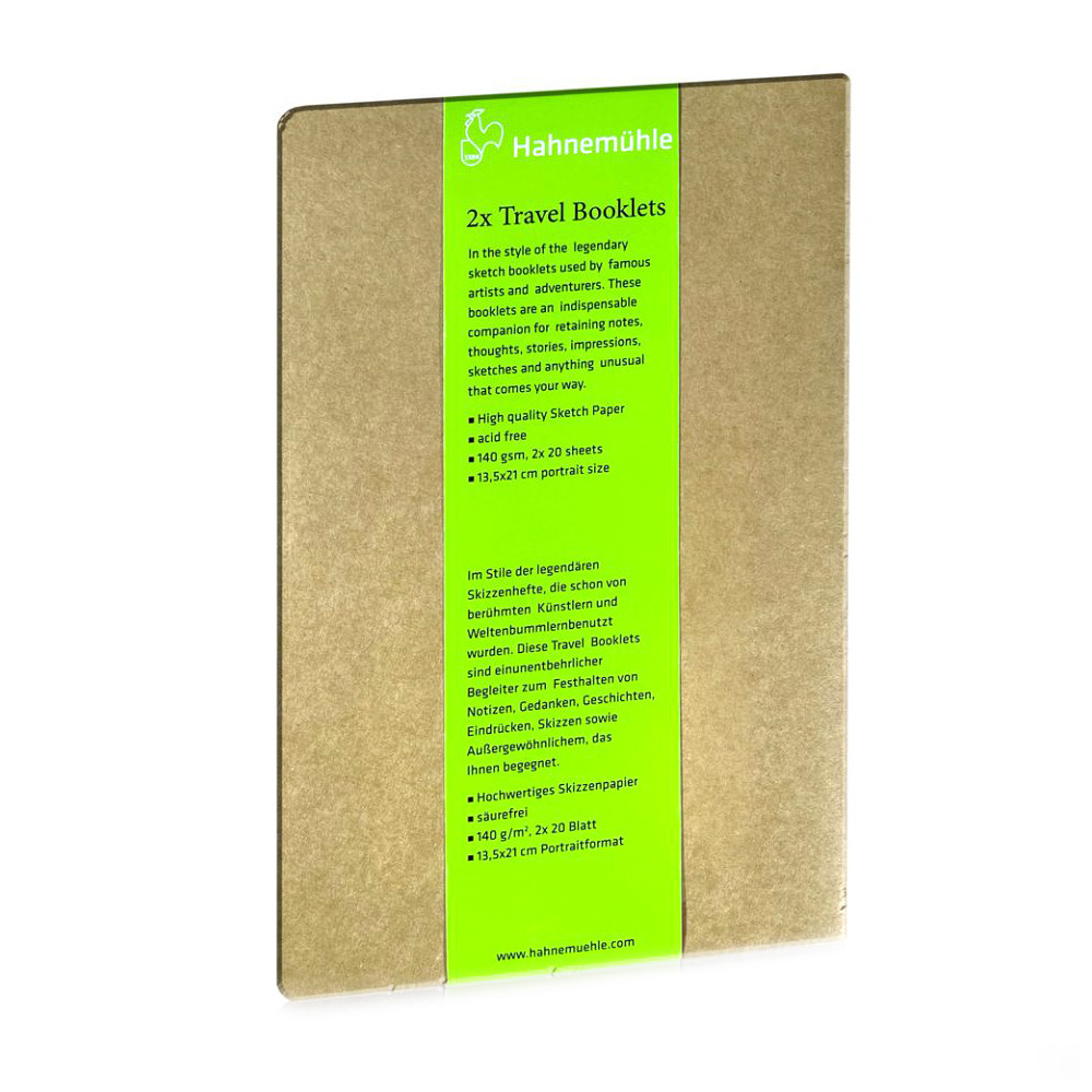 Zestaw notesów Travel Booklet 13,5 x 21 cm - Hahnemühle - 140 g/m2 2 szt.