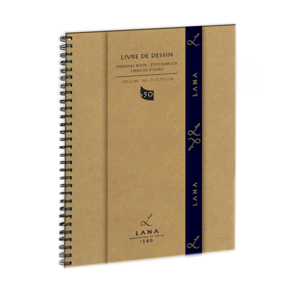 Spiral bound Livre De Dessin drawing book A4 - Lana - 150 g/m2