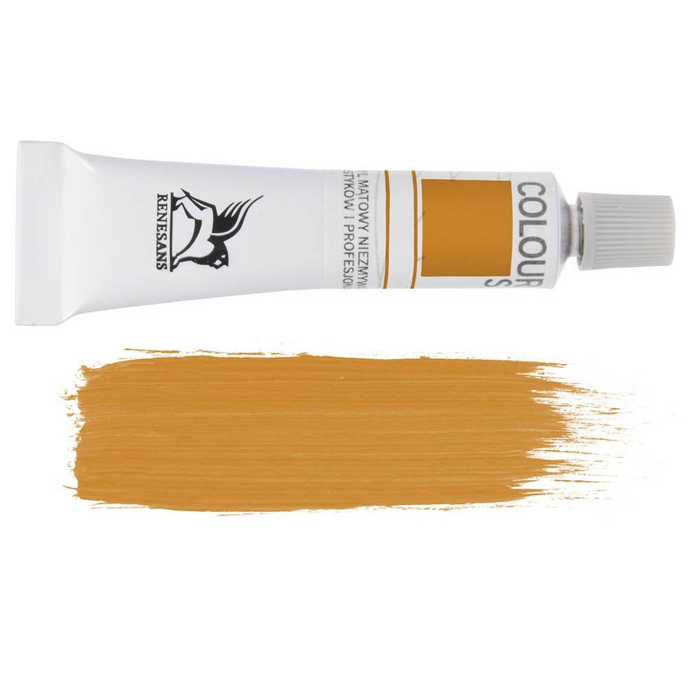 Acrylic paint Colour - Renesans - 14, yellow ochre, 20 ml
