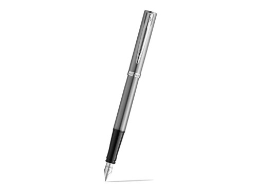 Fountain pen Impression with box - Waterman - Steel Silver Trim F