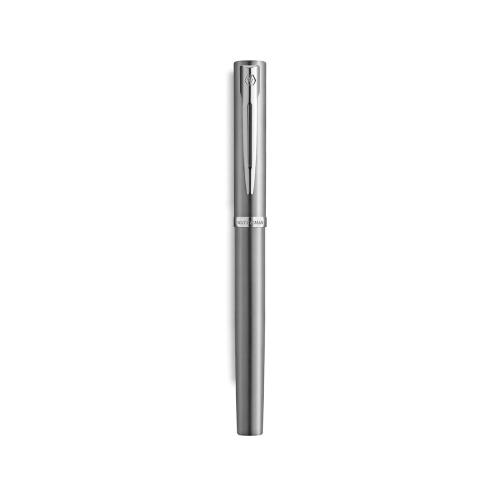 Fountain pen Impression with box - Waterman - Steel Silver Trim F