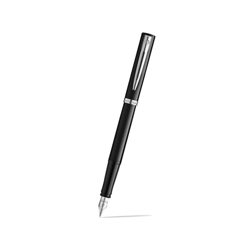 Fountain pen Impression with box - Waterman - Black Silver Trim F