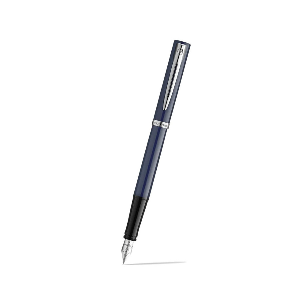 Fountain pen Impression with box - Waterman - Blue Silver Trim F