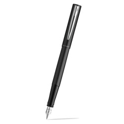 Fountain pen Allure with box - Waterman - Matt Black Silver Trim F