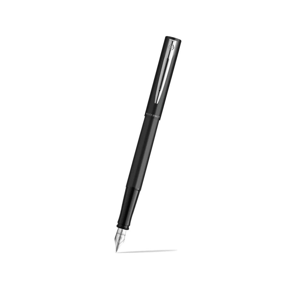 Pióro wieczne Allure - Waterman - Matt Black Silver Trim F