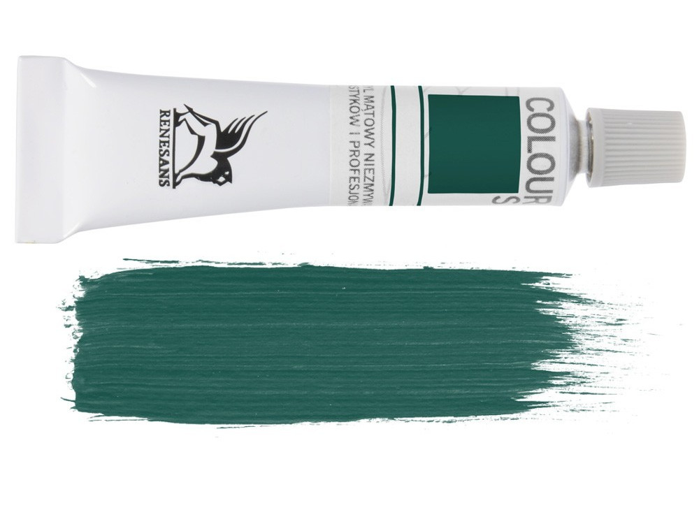 Acrylic paint Colours - Renesans - 26, emerald green, 20 ml