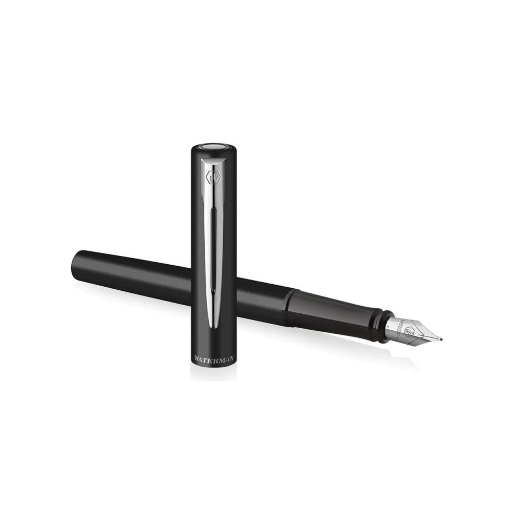 Pióro wieczne Allure - Waterman - Matt Black Silver Trim F
