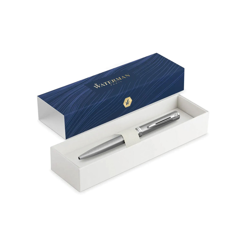 Ballpoint pen Impression with box - Waterman - Steel Silver Trim