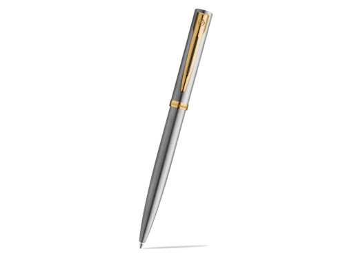 Ballpoint pen Impression with box - Waterman - Steel Gold Trim