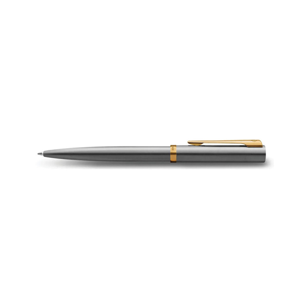 Ballpoint pen Impression with box - Waterman - Steel Gold Trim
