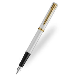 Fountain pen Impression with box - Waterman - White Gold Trim M