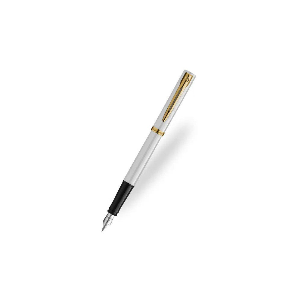 Fountain pen Impression with box - Waterman - White Gold Trim M