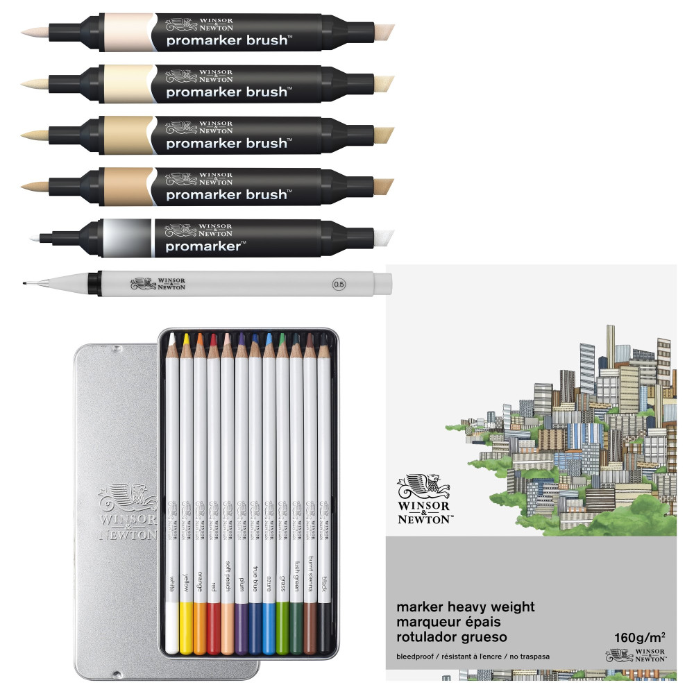 Mixed Media Fashion Set - Winsor & Newton - 19 pcs