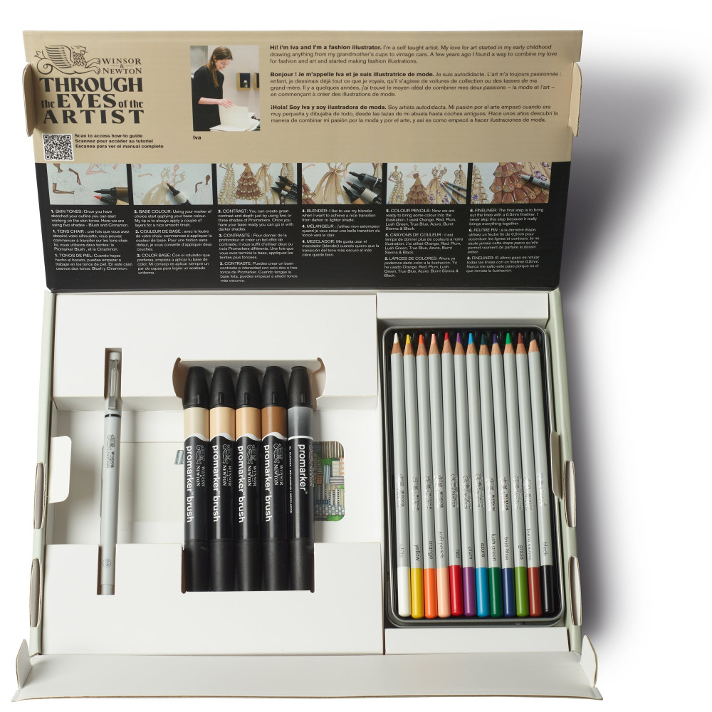 Mixed Media Fashion Set - Winsor & Newton - 19 pcs