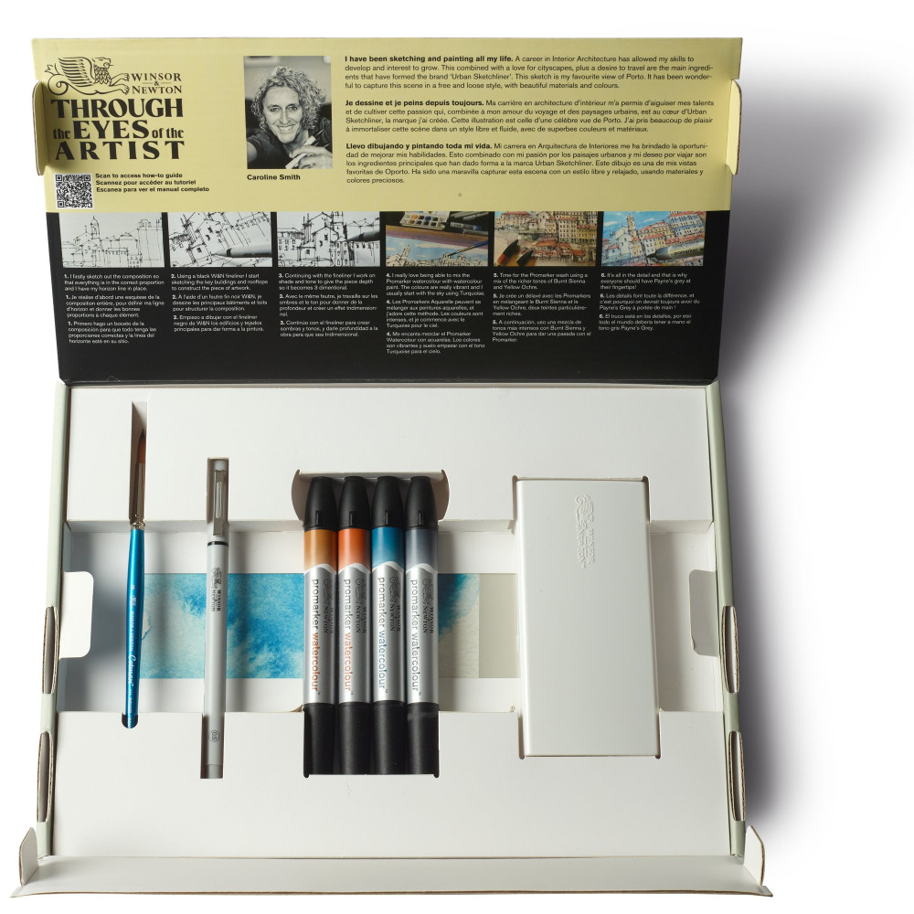 Mixed Media Urban Sketching Set - Winsor & Newton - 16 pcs