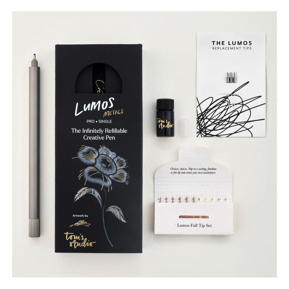 Lumos Pro Single fineliner - Tom’s Studio - Titanium