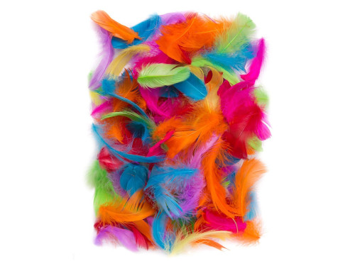 Piórka dekoracyjne, kolorowe - DpCraft - brights, 10 g