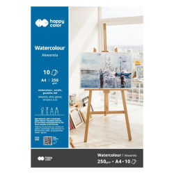 Watercolor paper pad A4 - Happy Color - 250 g, 10 sheets