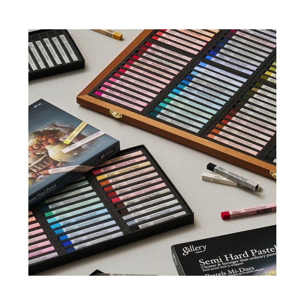 Set of Gallery Semi-Hard Pastels - Mungyo - 24 pcs