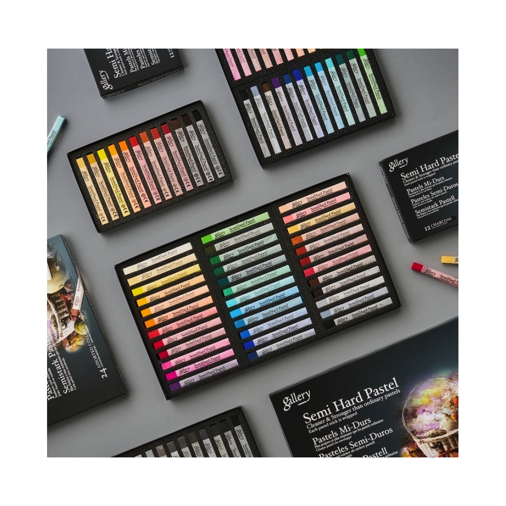 Set of Gallery Semi-Hard Pastels - Mungyo - 24 pcs