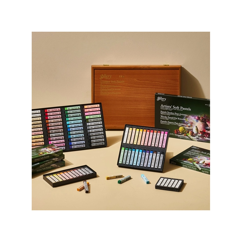 Set of dry Gallery Artists' Soft Pastels - Mungyo - 24 pcs