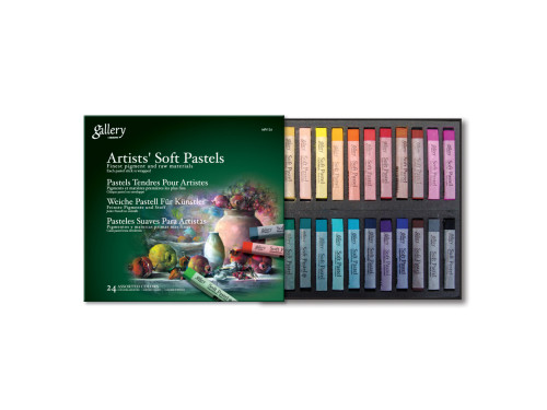 Set of dry Gallery Artists' Soft Pastels - Mungyo - 24 pcs