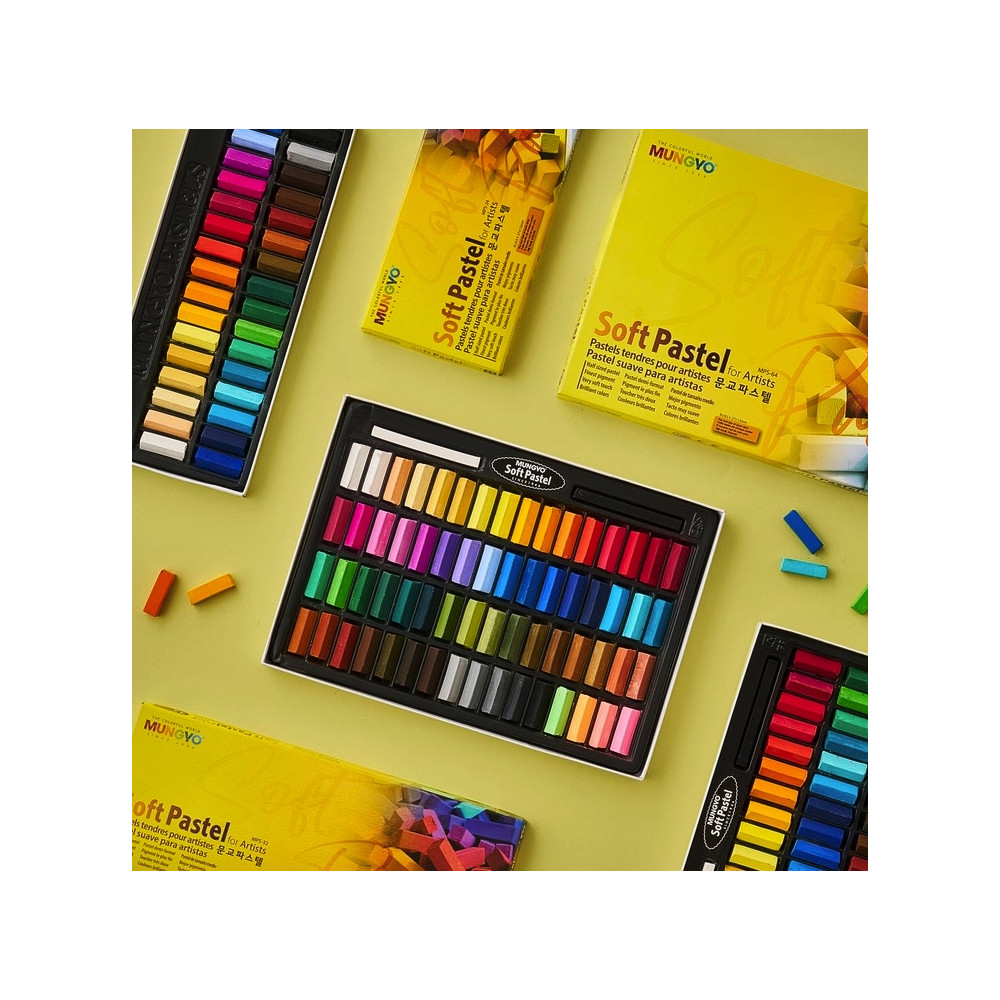 Set of dry mini Soft Pastels - Mungyo - 64 pcs